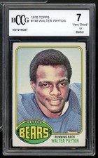 1976 Topps #148 Walter Payton Rookie Card BGS BCCG 7 Very Good+. rookie card picture
