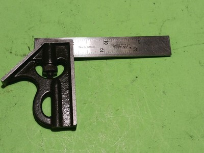 VTG Lufkin Hardened Combination Square 2pcs Head & 4'' Rule No.4grd Made In USA