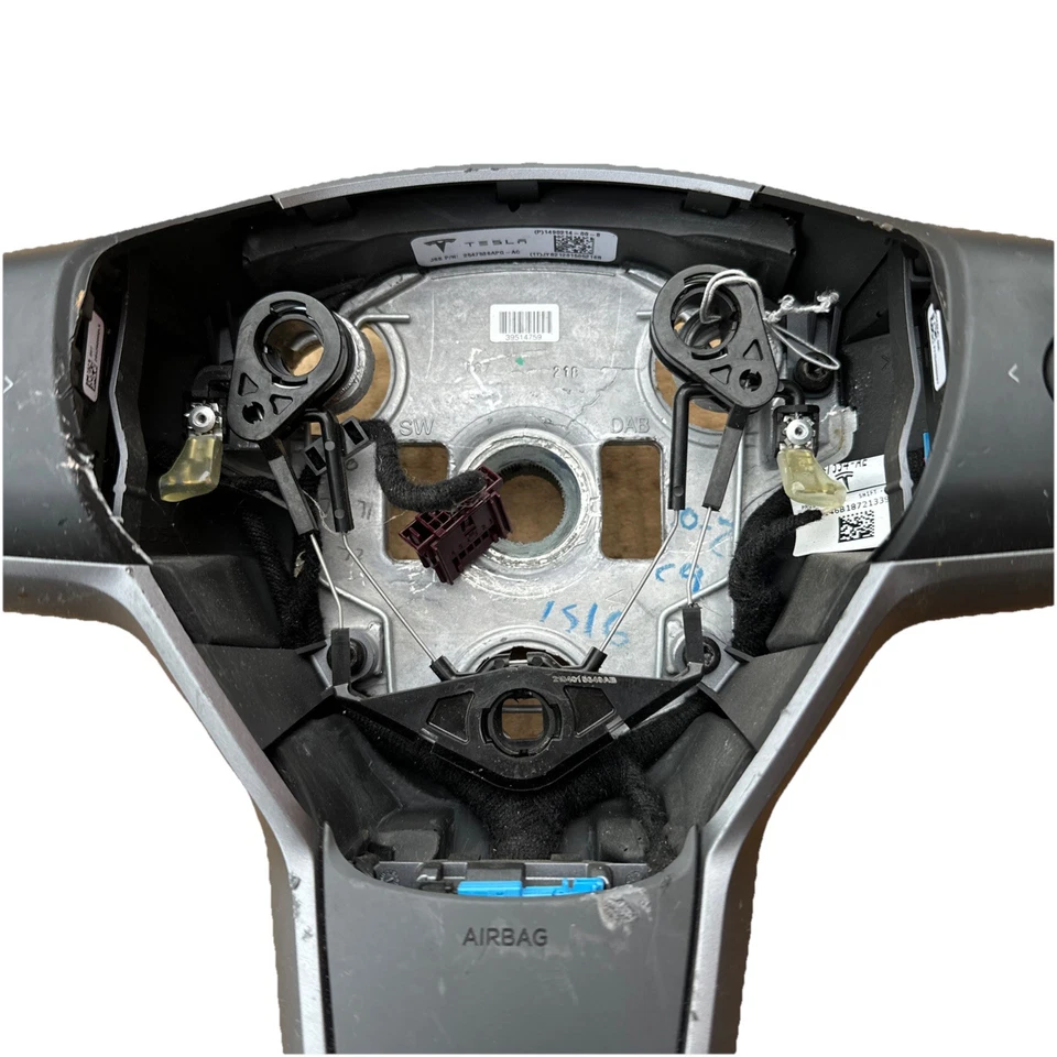 2017-2023 Tesla Model 3 Y Steering Wheel Leather Black OEM 1490214-00-B - Image 2 of 4