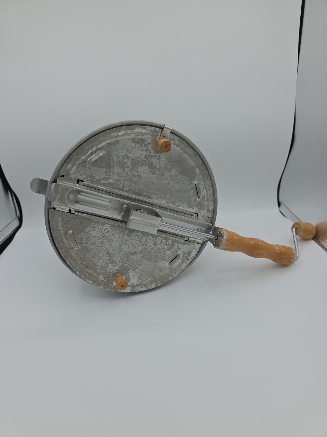 Original Wabash Whirley Pop Popcorn Popper Hand Crank Campfire Stove LOOK!