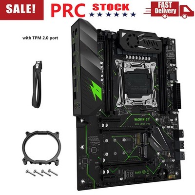 X99 Motherboard DDR4 LGA 2011-3 w/ TPM 2.0 port, Dual NVMe M.2 for i7, E5 V3 V4