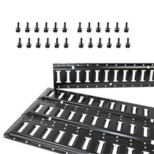 2FT E Track Tie Down Rail Kit Heavy Duty Steel Rails for Garages Vans 28 Pack