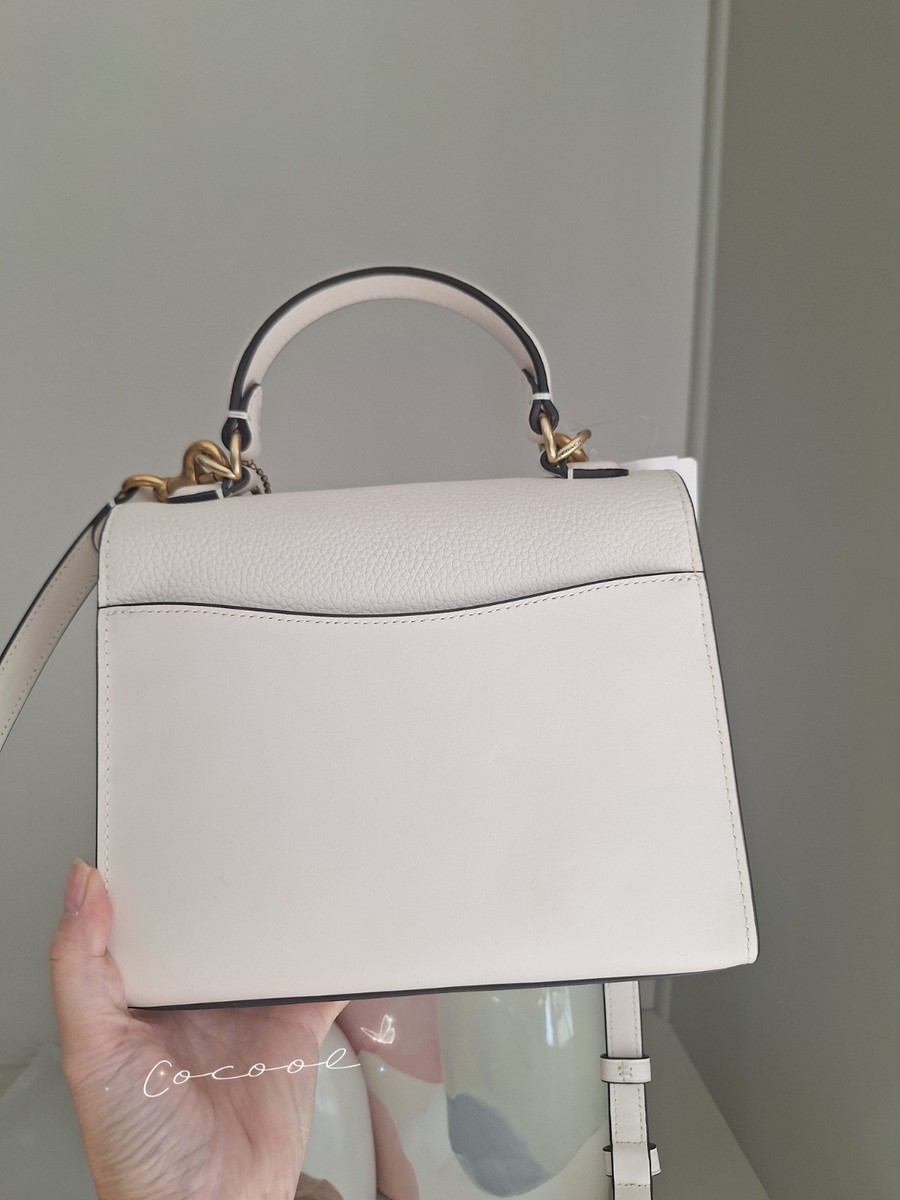 Coach Tabby Mini Leather Top Handle Bag in Chalk Retail $395 - NWT