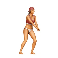 1/64 1/87 1/24 Beach men Girl Scene Miniature Figures Doll For Car Vehicles Toy