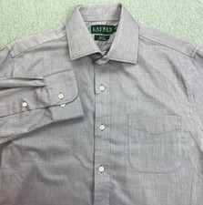 Lauren Ralph Lauren Shirt Mens 16 - 34/35 100 Cotton Slim Fit Button Up