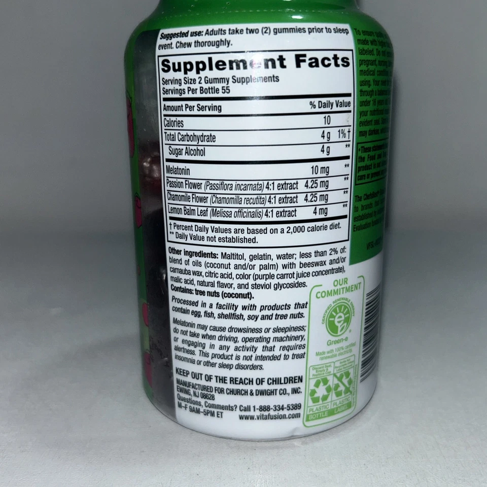 Gomitas Vitafusion Melatonina Max Fuerza 110 Sabor Fresa Nuevas y Selladas Foto 4 de 4