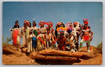 Postcard Native American Ceremonial Dress Indians Photo Vintage USA Unposted