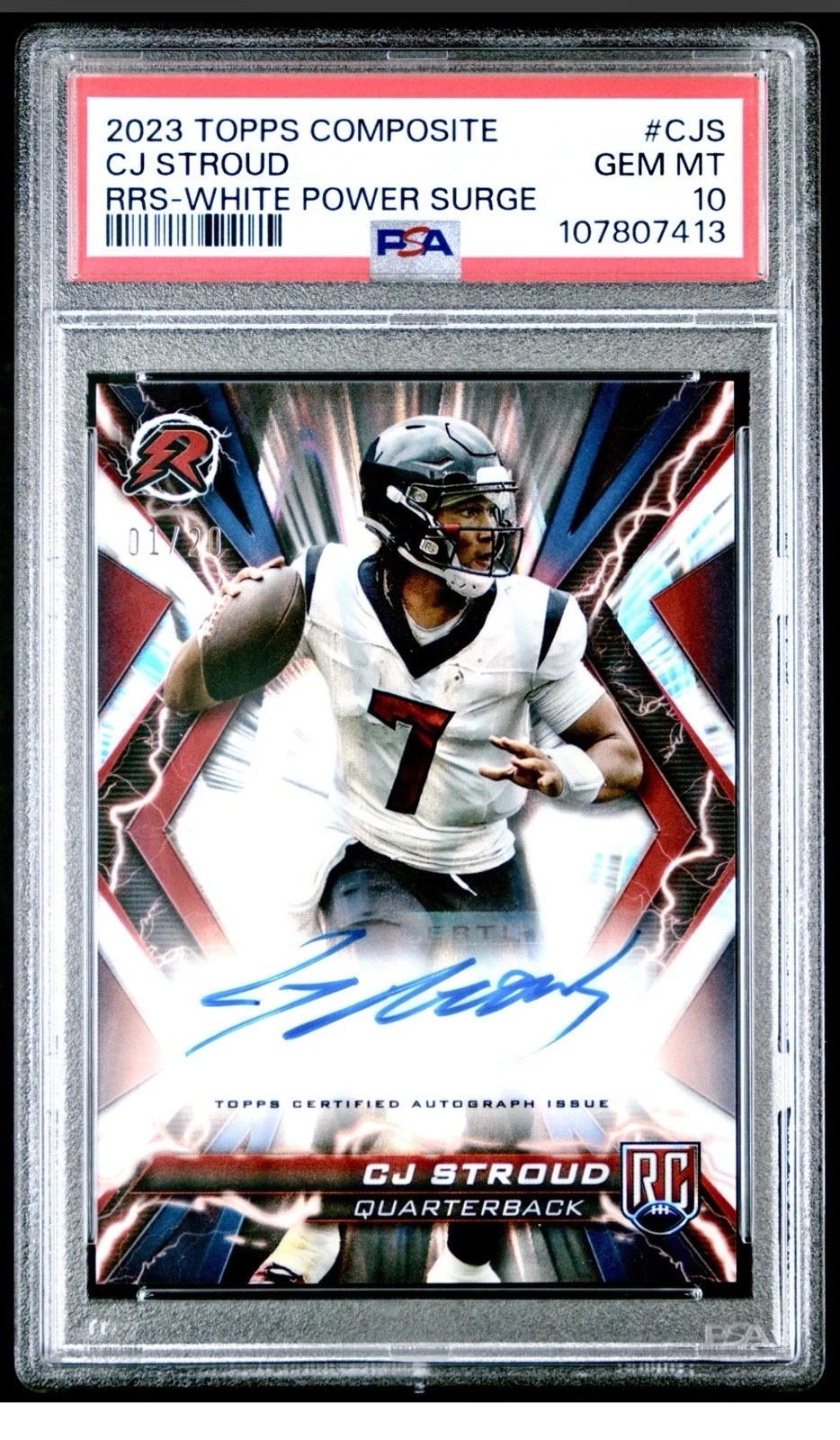 CJ Stroud Topps Composite Resurgence Rookie Signatures #CJS White Power Surge