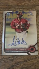 2022 BOWMAN CHROME 1ST ALLAN CERDA CARD AUTOGRAPH AUTO CINCINNATI REDS #CPA-AC