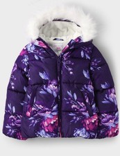 XL 14- Girls Purple Floral Puffer Jacket NWT Children s Place