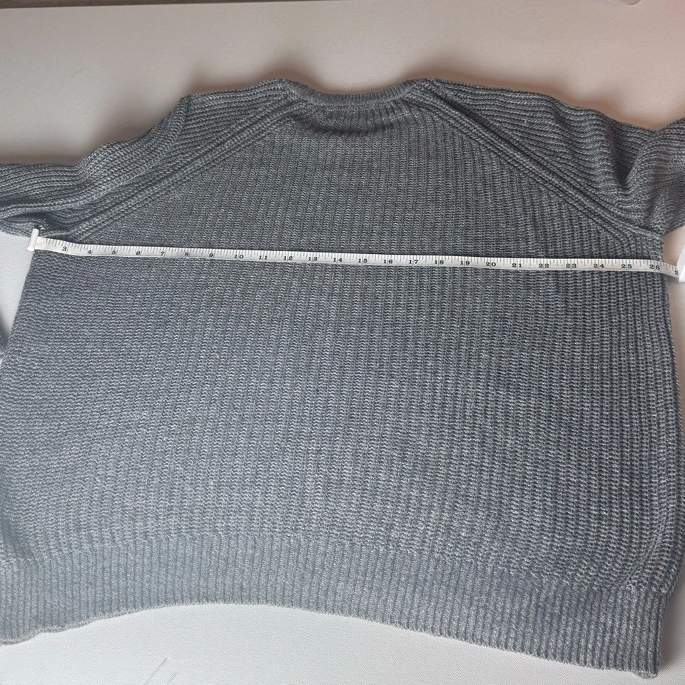 Banana Republic Italian Linen Crewneck Sweater Men's Large Gray, casual - Image 4 of 4