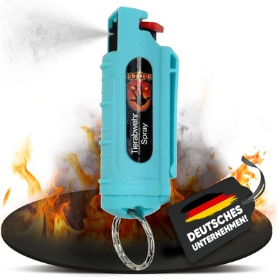 1 x Wilhelm Pfefferspray 16 ml Schlüsselanhänger türkis Tierabwehr CS Gas KO