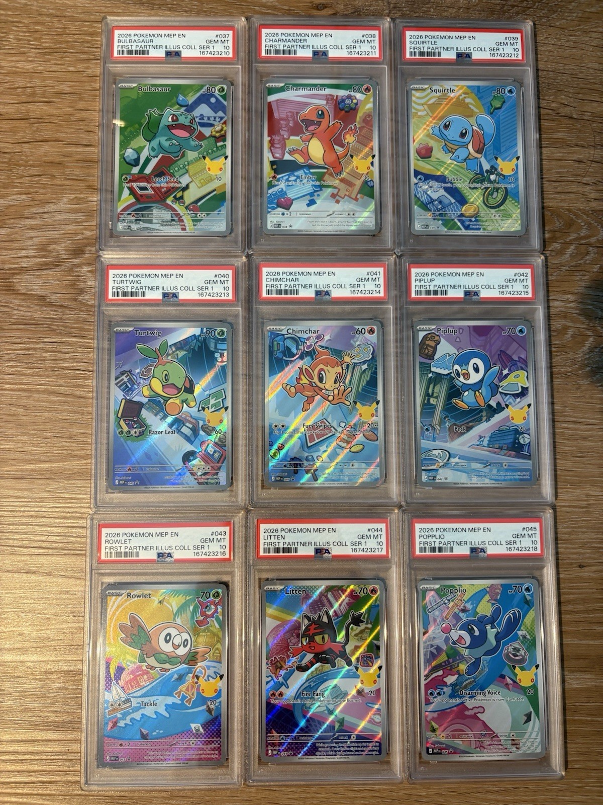 PSA 10 SEQUENTIAL First Partner Illustration Starters Series 1! 🍃🔥💦💎