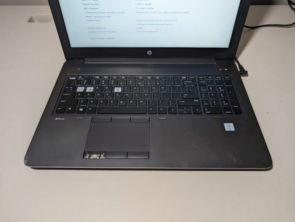 READ! HP ZBook 15 G3 — i7-6820HQ • 8GB RAM - Image 3 of 4