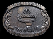 SB07113 VINTAGE 1993 KESSLER AMERICAN WHISKEY BOOZE ADVERTISEMENT BELT BUCKLE