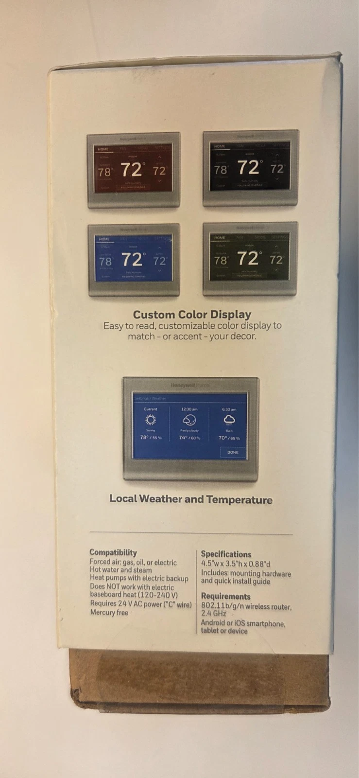 Honeywell Home RTH9585WF1004 Wi-Fi Smart Thermostat (Silver)