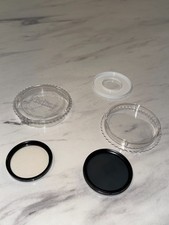 Vivitar 52mm Polarizing Filter 49mm VMC UV-Haze Filter w/ Cases Vintage