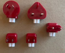 PlugBug International Travel Adapters Plugs Red