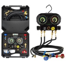 Lichamp Hvac Gauges With 5 Ft Hoses Ac Manifold Gauge Set R134a R1234 R410a...