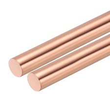 2 Pack Pure Copper Round Rod 0.63 Inch Diameter 8 Inch Length Copper Rod
