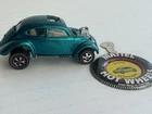 Vintage Hot Wheels Aqua Custom Volkswagen 1968 Redline w/ Button NEAR MINT!
