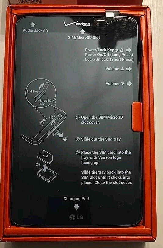 Brand NEW! LG G Pad 8.3 VK810 16GB 8.3" Tablet Wifi+4G (Verizon) Black - Image 2 of 3