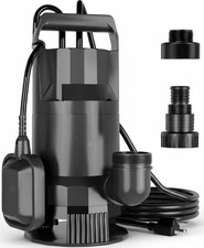 Bomba Sumergible 1.6HP 6000GPH con Flotador 16ft Auto, Nuevo