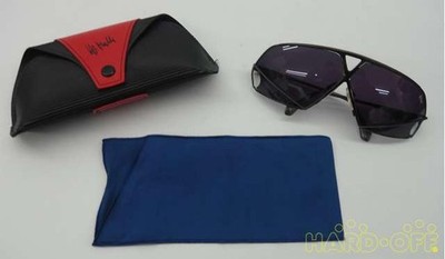 Hans Muth HM-7501 Polarized Sunglasses with Case, Rare 1980s Vintage