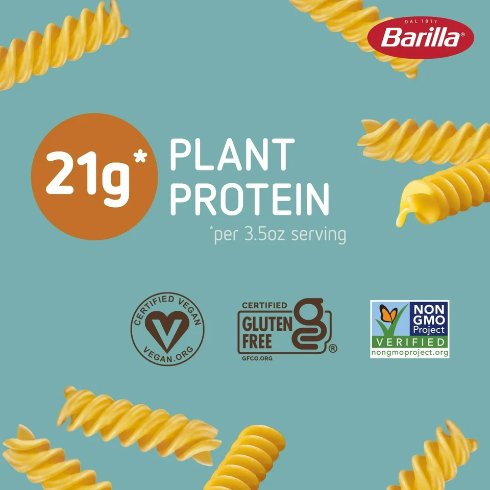 (Paquete de 5) Pasta Rotini de Garbanzos Barilla sin Gluten - Cajas de 8,8 oz, Alta en Proteínas Foto 4 de 4
