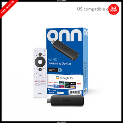 Onn Full HD Streaming Device Google TV 8GB Voice Remote Fast Media Player WiFi