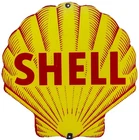 VINTAGE SHELL GASOLINE PORCELAIN SIGN GAS STATION PUMP PLATE MOTOR OIL SERVICE