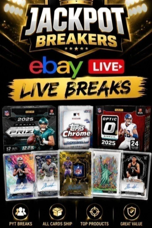 NFL & MLB LIVE BREAKS, SINGLES, PACKS, BOXES !