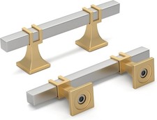 10 Pack 3 Inch Cabinet Pulls Brushed Nickel and Gold Cabinet Handles, Silver ...