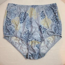 New VTG Vanity Fair Silky Nylon Full Cut Granny Brief Panty Size Lg