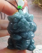 Video Certified Green 100 Natural A Jade jadeite Pendant Dragon Pi Xiu 714555