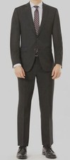  396 IZOD Men's Gray Classic-Fit Stretch Jacket Pants 2-Piece Suit Size 44L