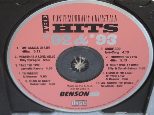 Contemporary Christian - The Hits 92 & 93 (CD - 1994 - Benson 84418 2267-2) - Picture 4 of 4
