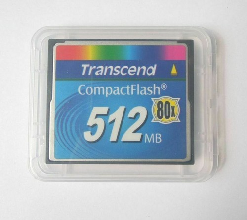 512MB Transcend CompactFlash CF Memory Card 100% Genuine industrial 80x f/ Nikon - Picture 1 of 4
