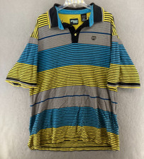Mecca USA Mens Shirt 2XL Polo Vintage Y2K Striped USA