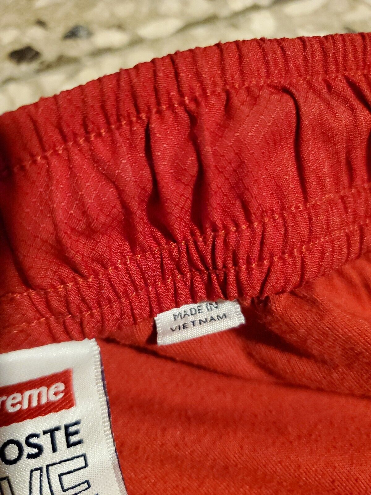 Supreme x Lacoste FW 19 track pant red medium use… - image 7