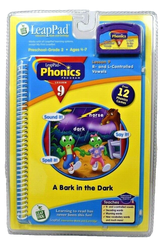 Leap Frog Leap Pad Phonics Book and Cartridge A Bark in the Dark 