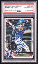 Kenen Irizarry Signed 2018 Bowman Draft #BD140 RC (PSA) Rookie Card