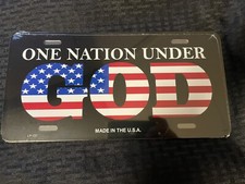 ‘One Nation Under God’ 6" X 12" License Plate Tag Made In The USA