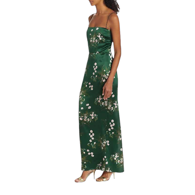 slim fit dress slacks Reformation // Silk Floral Frankie Dress – VSP Consignment main image 0