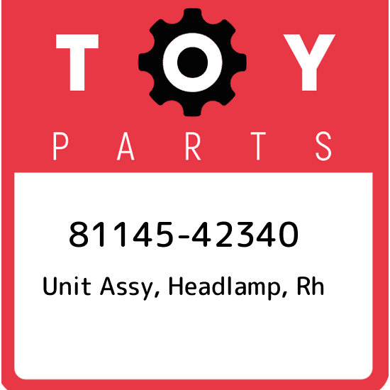 81145-42340 Toyota Unit assy, headlamp, rh 8114542340, New Genuine  