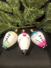 Vintage Christmas~ Glass Figural Light Bulb~ 3 Milk Glass Lanterns ~ Japan