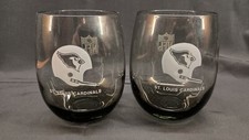 Pair Of Vintage NFL St. Louis Cardinals Football Glasses EUC