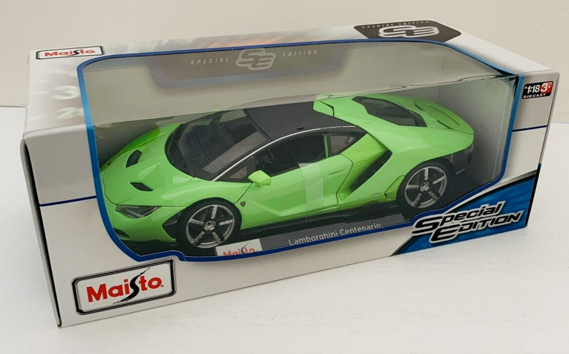 Maisto 2020 Lamborghini Centenario 1:18 Diecast Green Car Figure