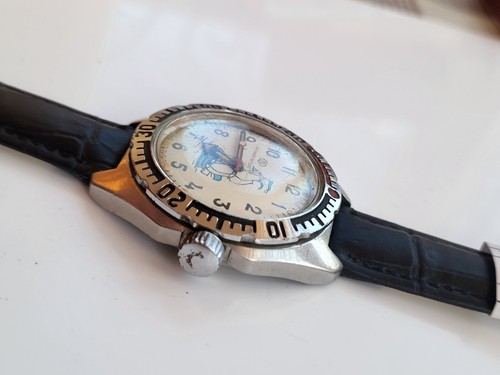 Vintage Soviet Era Military Vostok Amphibian Diver Albatross Diver Anti-magnetic - Picture 3 of 11
