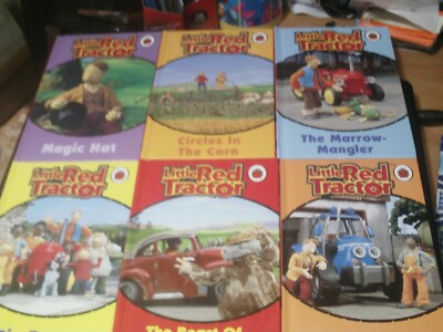 6 x Little Red Tractor ladybird incl. Magic Hat; Circles in the Corn; Big Bang